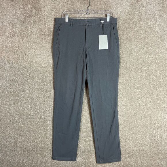 Everlane Chino Pants Mens 32 x 30 Slate Gray Flat Front Slim Tapered Fit NEW - Picture 2 of 11